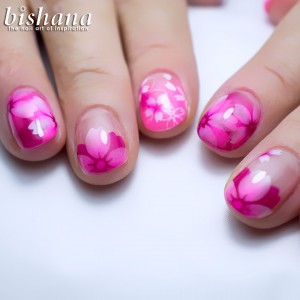蛍光ピンク桜1       