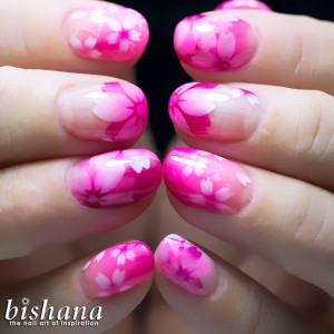 蛍光ピンク桜2       